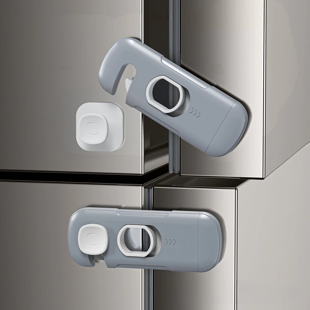 Child Safety Cabinet Locks 2-Pack – No-Tool Installation, Universal Fit for Drawers, Fridges & Cupboards