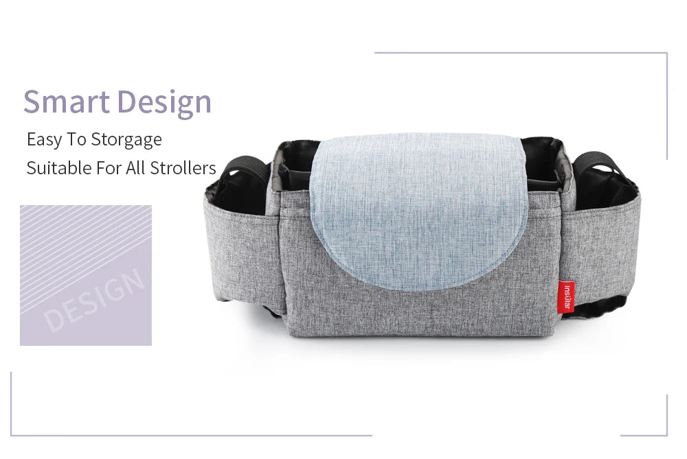 Insulated Baby Bottle Bag & Diaper Organiser – Stroller Mummy Bag for Milk Bottle Storage