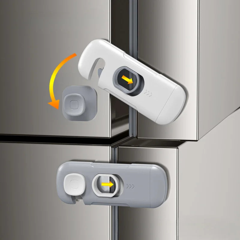 Child Safety Cabinet Locks 2-Pack – No-Tool Installation, Universal Fit for Drawers, Fridges & Cupboards