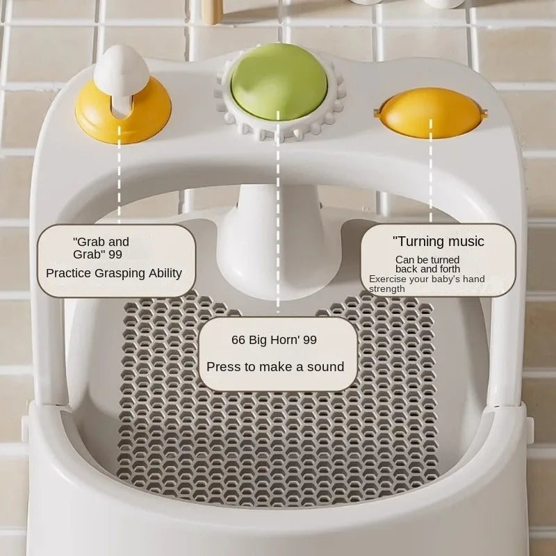 Baby Bath Seat for Babies 6 Months & Up - Bathtub Seats for Babies Sitting Up with Rinse Cup, Non-Slip, Comfortable, Infant Bath