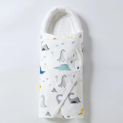 100% Cotton Baby Swaddle Wrap Blanket for Newborns – Anti-Startle Cartoon Sleep Blanket for 0–6 Months