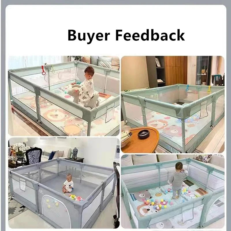 Baby Playpen for Children Play Area Baby Playground Safety Barriers Basketball Baby Activity Gym Child Fence Ball Box Game