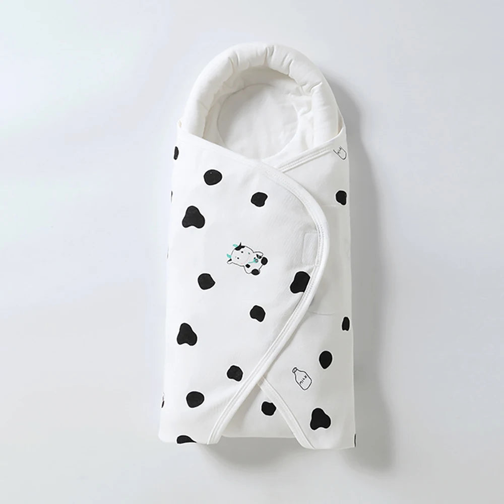 100% Cotton Baby Swaddle Wrap Blanket for Newborns – Anti-Startle Cartoon Sleep Blanket for 0–6 Months