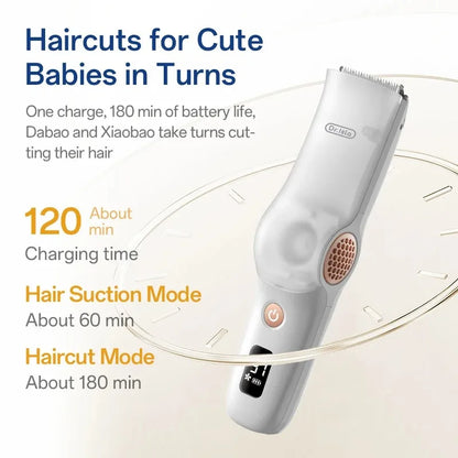 Hair-absorbing Hair Clipper Low Noise Baby Hair IPX7 Waterproof Household Children Clipper Electric Clipper Baby Care