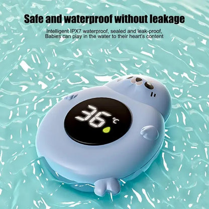 Seal-Shaped Baby Bath Temperature Monitor – Digital LED Floating Thermometer