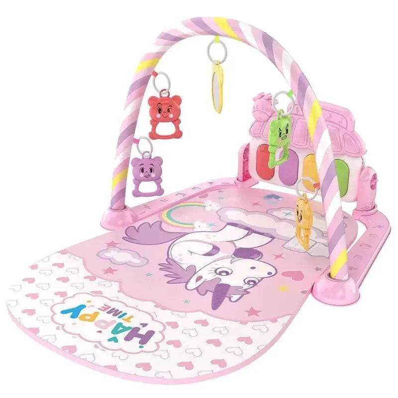 Baby Kick & Play Piano Tummy Time Mat – Musical Activity Gym with Lights & Removable Piano