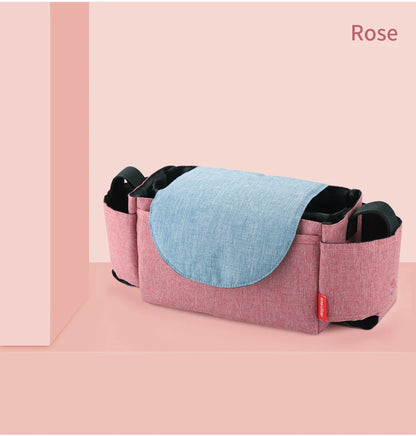 Insulated Baby Bottle Bag & Diaper Organiser – Stroller Mummy Bag for Milk Bottle Storage