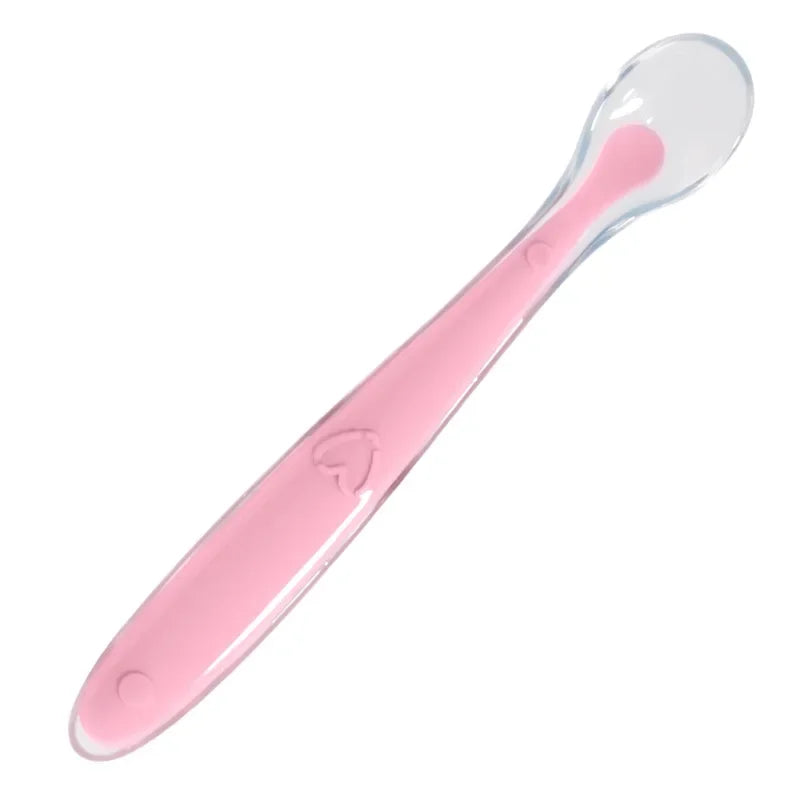 Baby Silicone Learning Spoon Set – 4 Colours, Star Pattern, Soft & BPA-Free for Ages 0–1