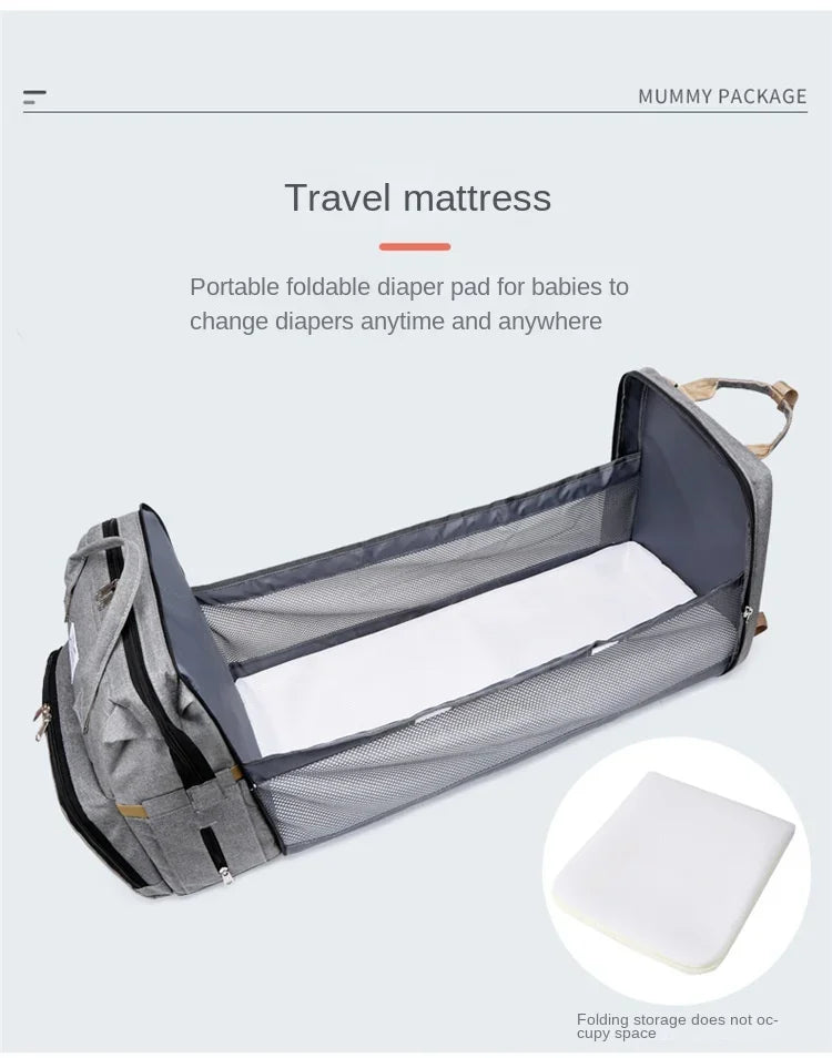 Large Capacity Mummy Diaper Backpack with Changing Mat – Baby Nursing Bag 36–55L for Travel