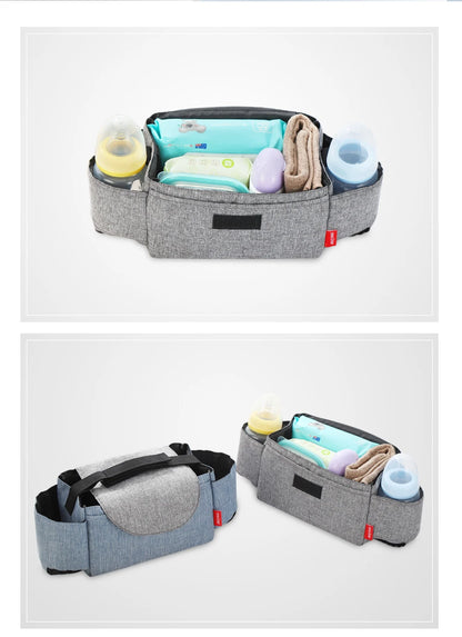 Insulated Baby Bottle Bag & Diaper Organiser – Stroller Mummy Bag for Milk Bottle Storage