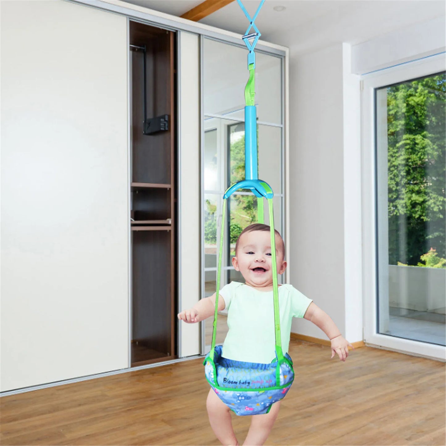 Baby Bounce Seat Portable Door Swing Jumper Exerciser With Adjustable Strap For Toddlers Infants 6 Months To 2 Years Old