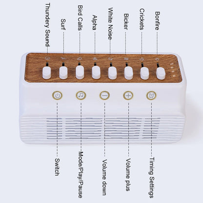 Portable Baby White Noise Machine & Bluetooth Speaker – 8 Soothing Sounds for Sleep