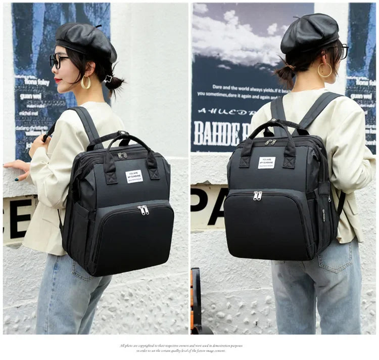 Large Capacity Mummy Diaper Backpack with Changing Mat – Baby Nursing Bag 36–55L for Travel
