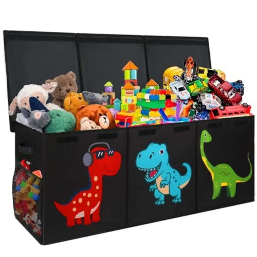 Extra Large Collapsible Toy Box with Lid – Kids Toy Storage Chest 40" × 16" for Boys & Girls