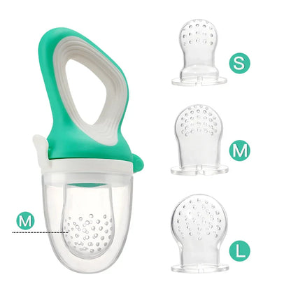 Infant Baby Food Fruit & Vegetable Feeder Pacifier with Medium Mesh Bag