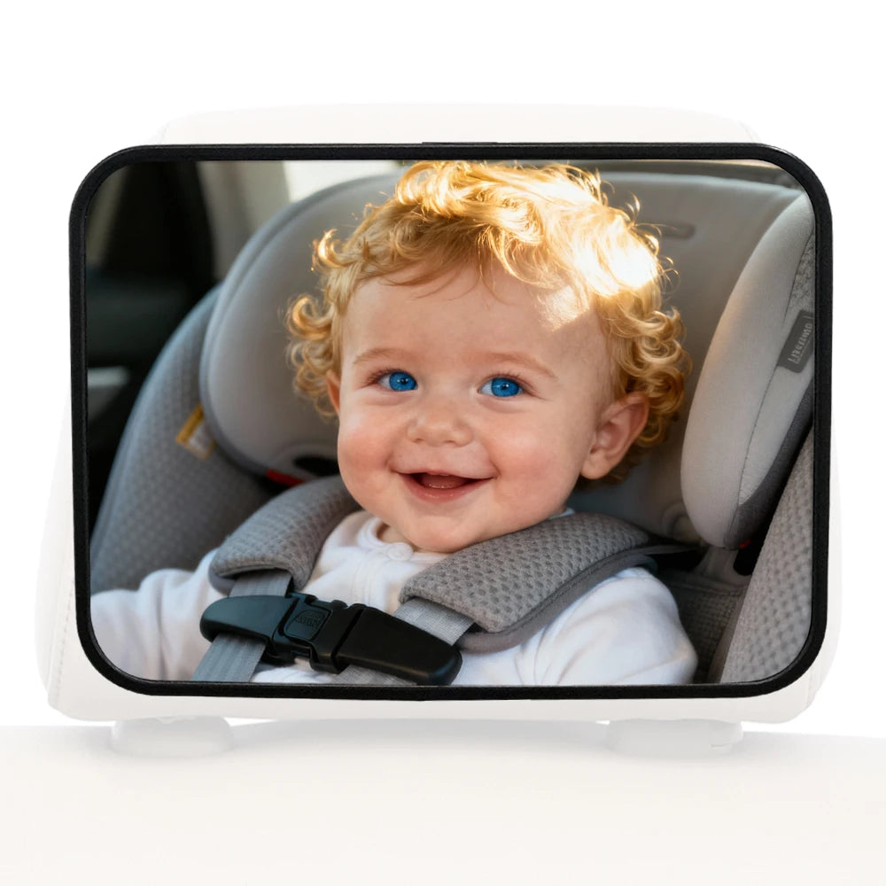 Shatterproof Baby Car Mirror – Universal Rear-Facing Seat Rearview Mirror, Easy Install