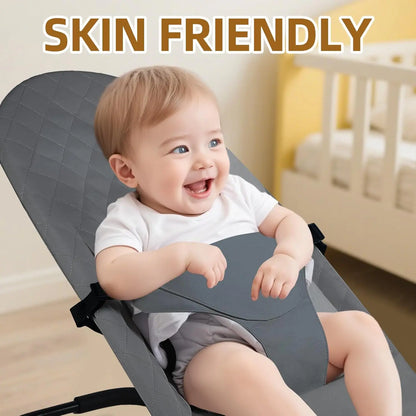 2-in-1 Convertible Baby Bouncer Seat with Toy Bar - No Battery Self-Rocking Hip-Healthy Seat for Infants 0-2 Years