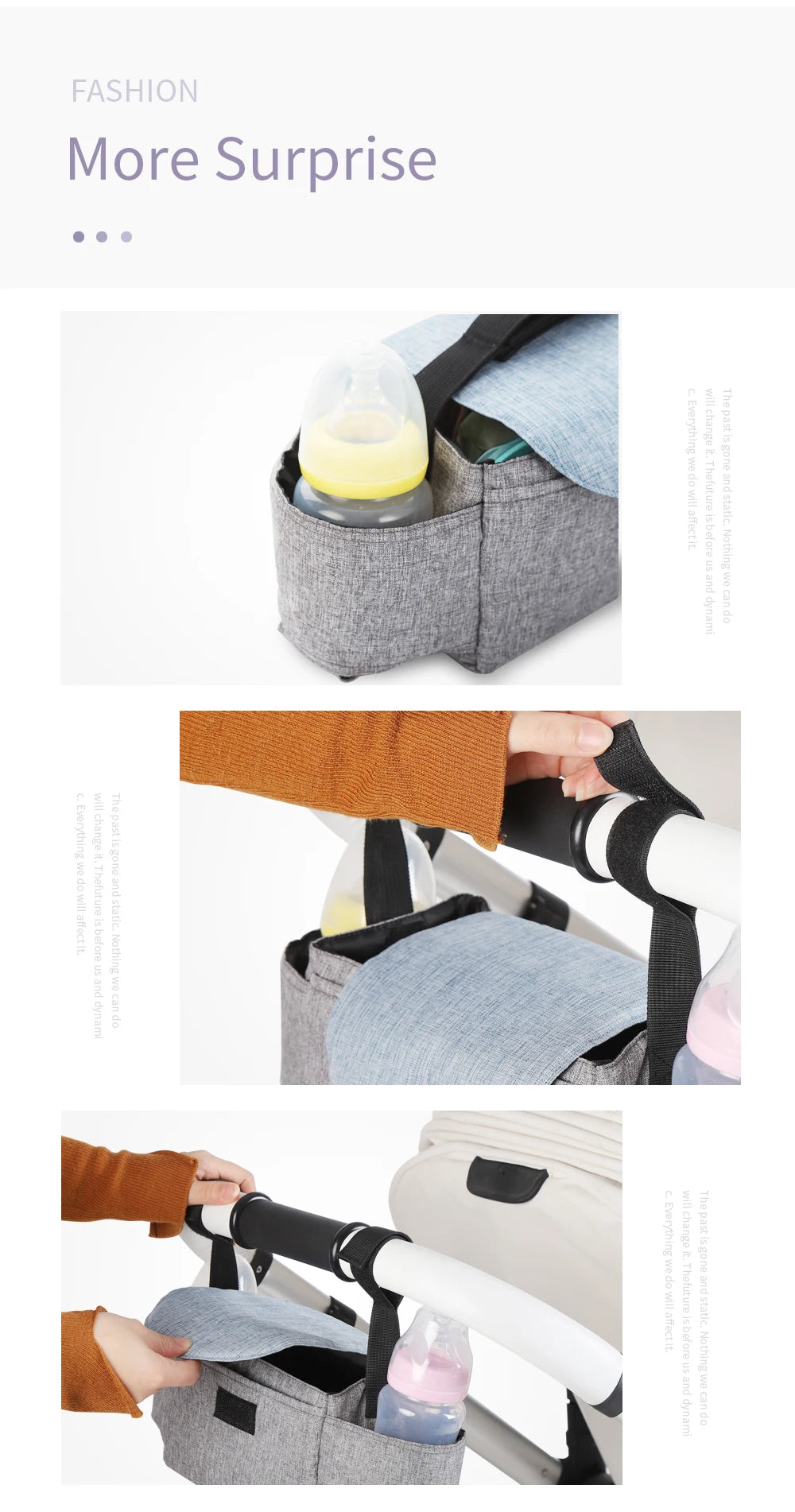 Insulated Baby Bottle Bag & Diaper Organiser – Stroller Mummy Bag for Milk Bottle Storage