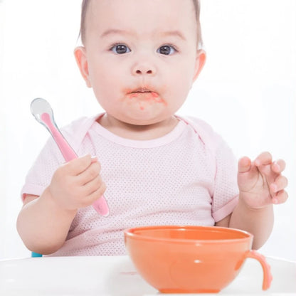 Baby Silicone Learning Spoon Set – 4 Colours, Star Pattern, Soft & BPA-Free for Ages 0–1