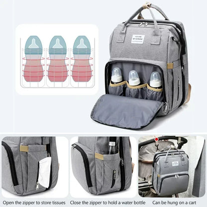 Large Capacity Mummy Diaper Backpack with Changing Mat – Baby Nursing Bag 36–55L for Travel