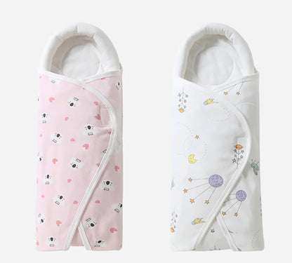 100% Cotton Baby Swaddle Wrap Blanket for Newborns – Anti-Startle Cartoon Sleep Blanket for 0–6 Months
