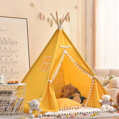 Kids Teepee Tent – Foldable Cotton Play House for Children 1.3M & 1.6M
