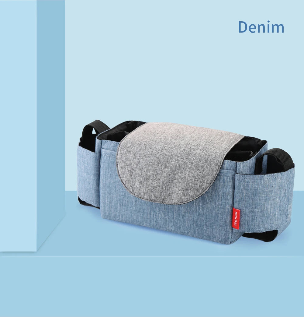 Insulated Baby Bottle Bag & Diaper Organiser – Stroller Mummy Bag for Milk Bottle Storage