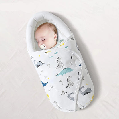 100% Cotton Baby Swaddle Wrap Blanket for Newborns – Anti-Startle Cartoon Sleep Blanket for 0–6 Months