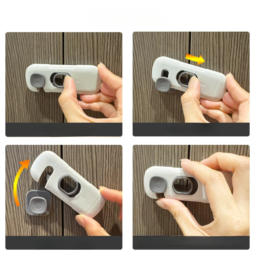Child Safety Cabinet Locks 2-Pack – No-Tool Installation, Universal Fit for Drawers, Fridges & Cupboards