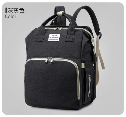 Large Capacity Mummy Diaper Backpack with Changing Mat – Baby Nursing Bag 36–55L for Travel