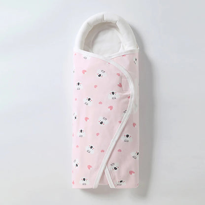 100% Cotton Baby Swaddle Wrap Blanket for Newborns – Anti-Startle Cartoon Sleep Blanket for 0–6 Months