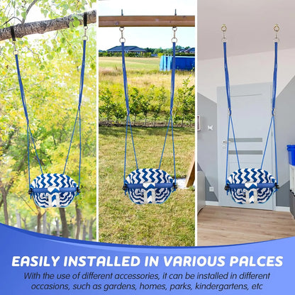 Adjustable Baby Swing with Safety Belt fit 6-96 Months Indoor Baby Hammock Hanging Swing Chair for Home,Courtyard & Backyard Use