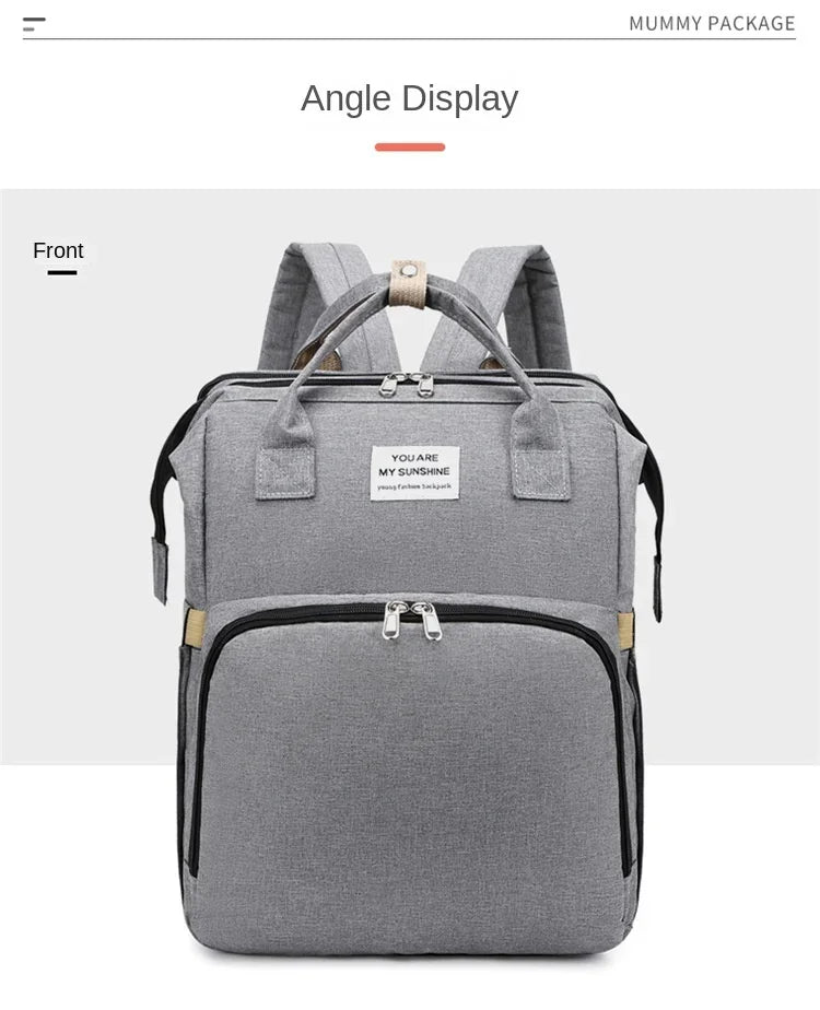 Large Capacity Mummy Diaper Backpack with Changing Mat – Baby Nursing Bag 36–55L for Travel