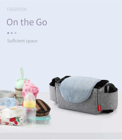 Insulated Baby Bottle Bag & Diaper Organiser – Stroller Mummy Bag for Milk Bottle Storage
