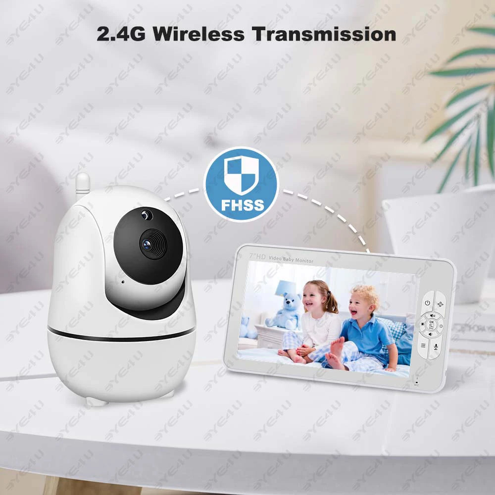 5" HD Video Baby Monitor with PTZ Camera – Night Vision, Two-Way Audio & Temperature Alert