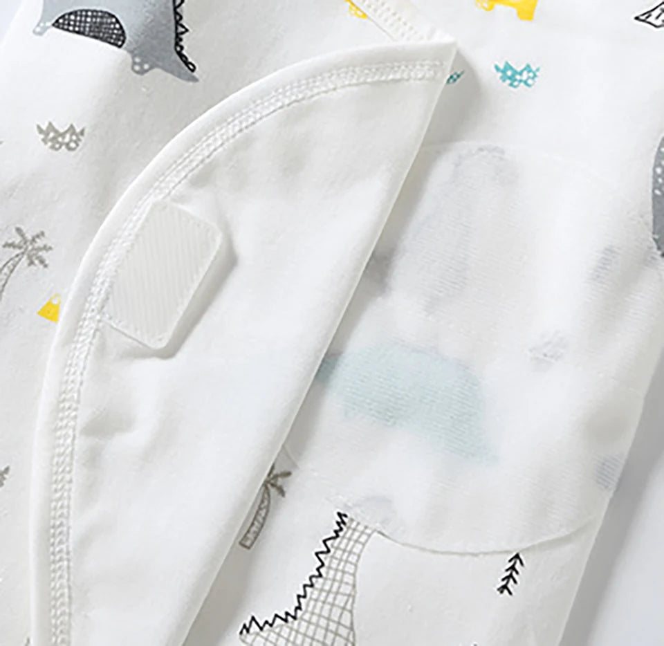 100% Cotton Baby Swaddle Wrap Blanket for Newborns – Anti-Startle Cartoon Sleep Blanket for 0–6 Months