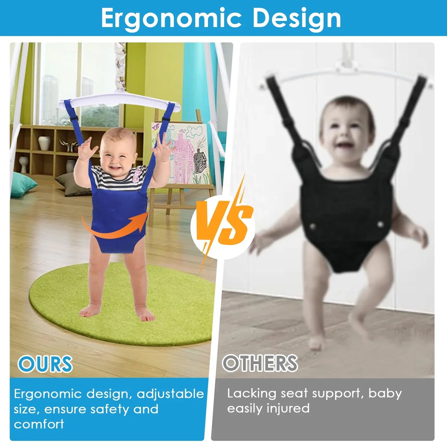 Baby Jumper Swing Outdoor Foldable Swing Set with Stand, 6 Months to 1.5 Years