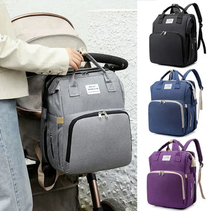 Large Capacity Mummy Diaper Backpack with Changing Mat – Baby Nursing Bag 36–55L for Travel