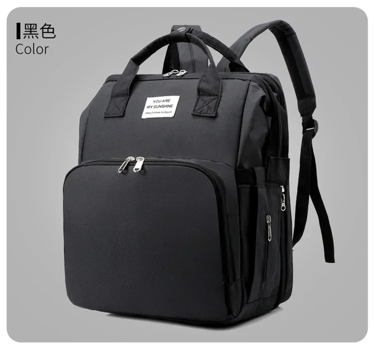 Large Capacity Mummy Diaper Backpack with Changing Mat – Baby Nursing Bag 36–55L for Travel