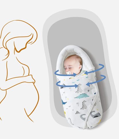 100% Cotton Baby Swaddle Wrap Blanket for Newborns – Anti-Startle Cartoon Sleep Blanket for 0–6 Months