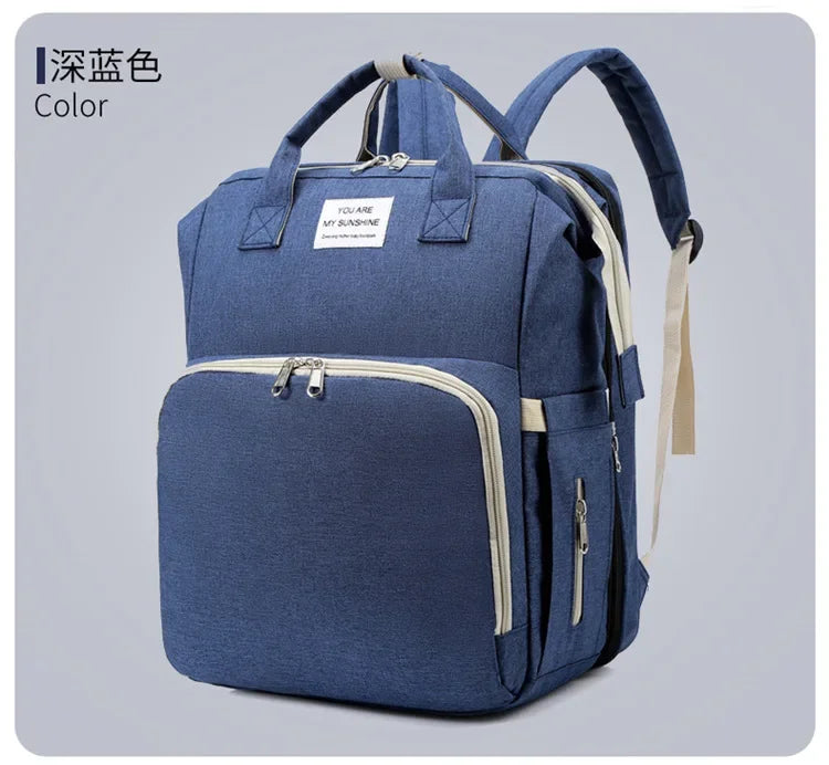 Large Capacity Mummy Diaper Backpack with Changing Mat – Baby Nursing Bag 36–55L for Travel