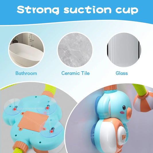 Cartoon Elephant Baby Bath Sprayer – 360° Jet Water Wash Head Bath Toy