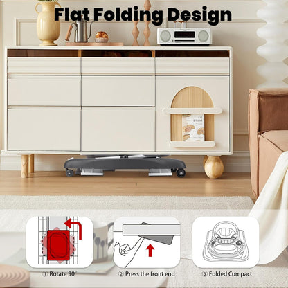 5-in-1 Adjustable Baby Walker with Bouncer, Music & Feeding Tray image 9