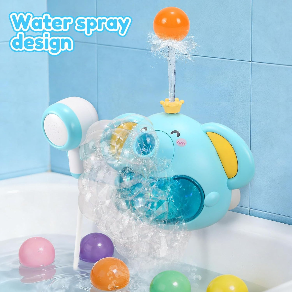 Elephant musical bubble maker bath toy image 3