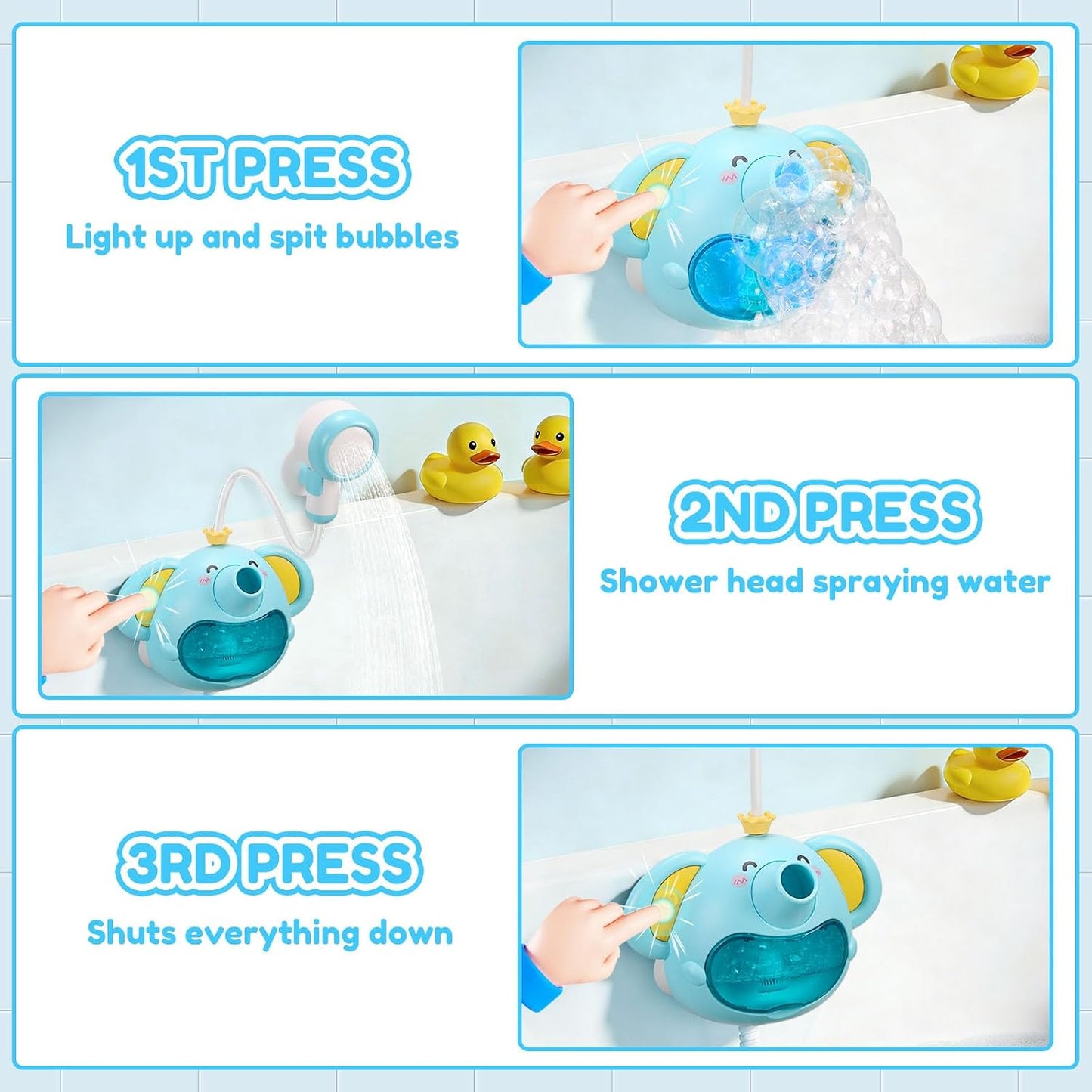 Elephant musical bubble maker bath toy image 4