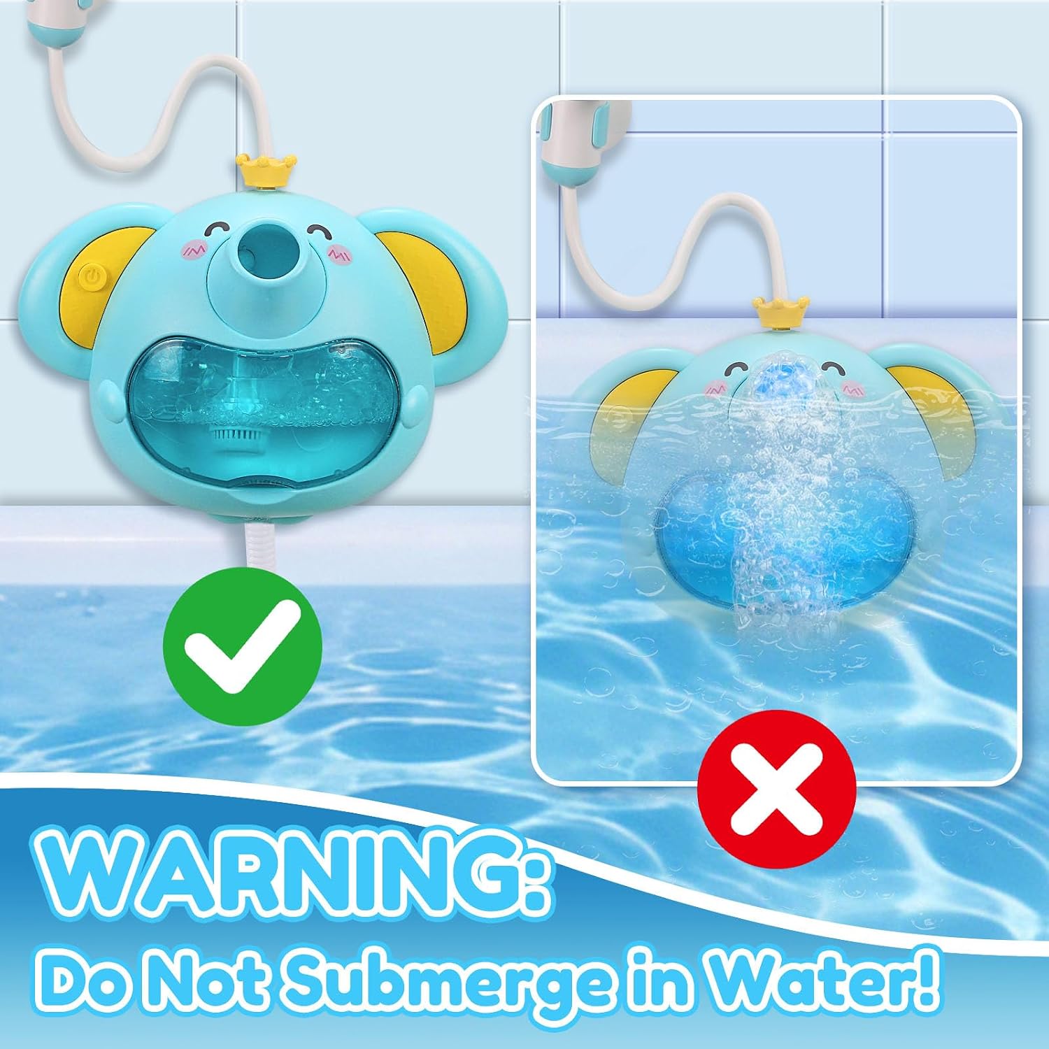 Elephant musical bubble maker bath toy image 7