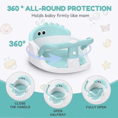 Green baby bath seat image 4