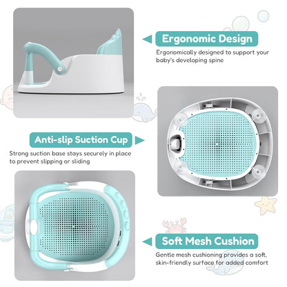 Green baby bath seat image 6