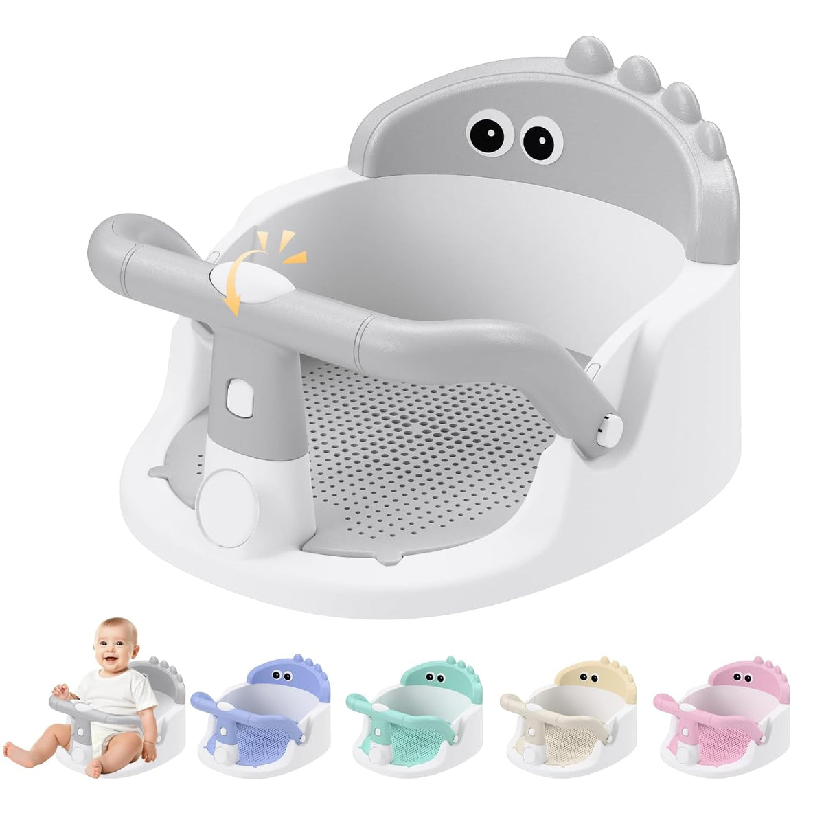 Green baby bath seat image 7