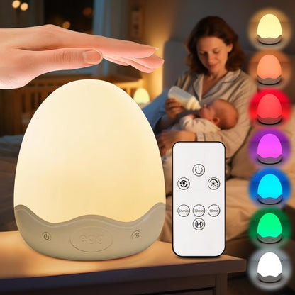 Rechargeable 10-Colour Nursery Egg Night Light image 1